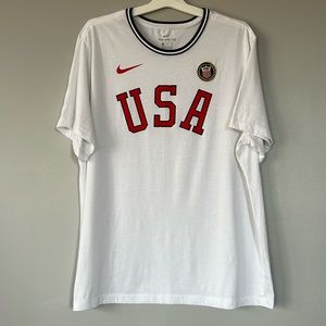 USA Nike Tee - XXL United States Olympic Team Tshirt Vintage look - White